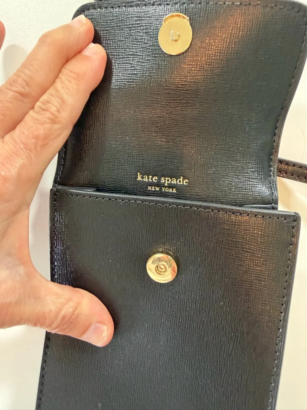 Kate Spade Serena Phone Crossbody Black Saffiano Leather